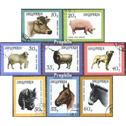 Albanie 1028-1035 (Édition Complète) Oblitéré 1966 Animaux