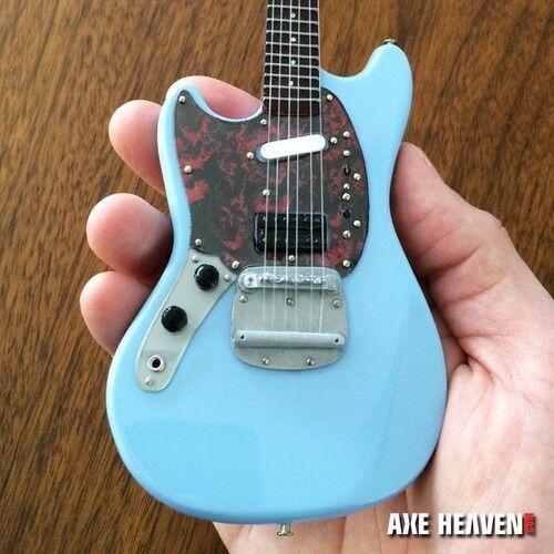 Kurt Cobain - Fender Mustang Sonic Blue Mini Guitar Replica Collectible [] Figur