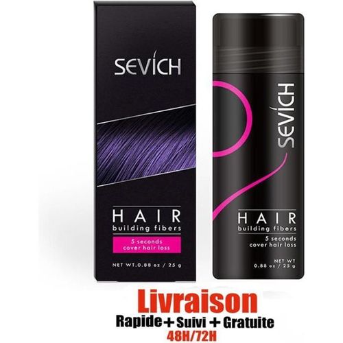 Sevich 25g Poudre De Cheveux Densifiant Kératine Calvitie Châtain Foncé 