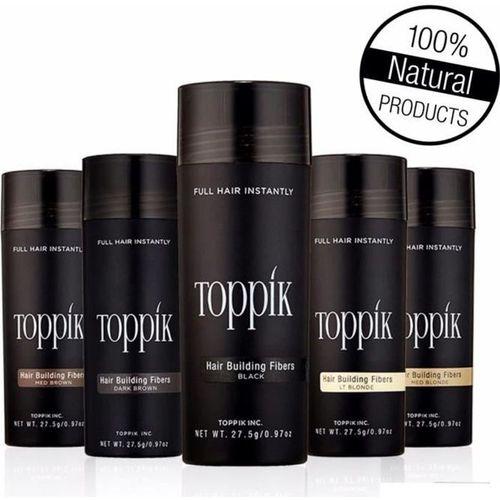 Toppik Fibres Capillaires Densifiantes À Base De Kératine En Poudre - Noir - Cheveux À L'aspect Naturellement Plus Epais  Pour Densifier Racines, Ligne Frontale, Barbe, Calvitie - Pour Hommes Et Femmes 