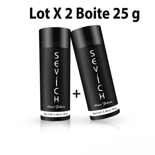 Lot X 2 Sevich 25g Poudre De Cheveux Densifiant Kératine Calvitie Châtain Normal 