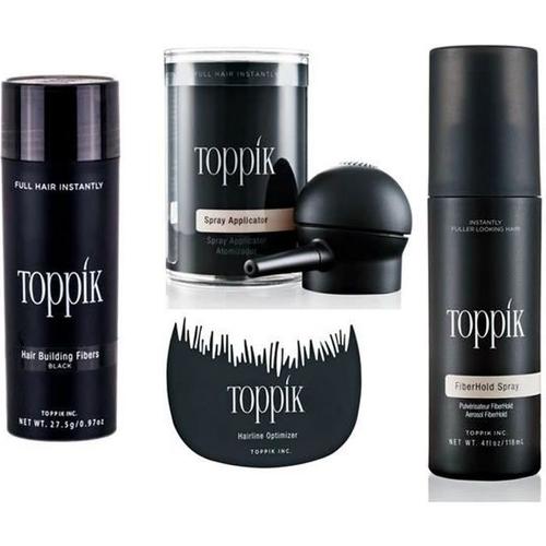 Toppik Kit Complete Fiber Kératine Poudre Densifiante Pour Cheveux Avec Pompe 