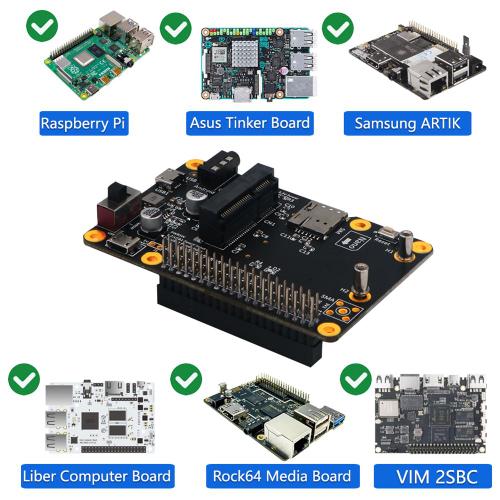 Module de chapeau de Base, pièces de sécurité pour ordinateur 3G/4G/LTE, pour Raspberry Pi/Samsung artek/Latte Panda/ASUS Tinker