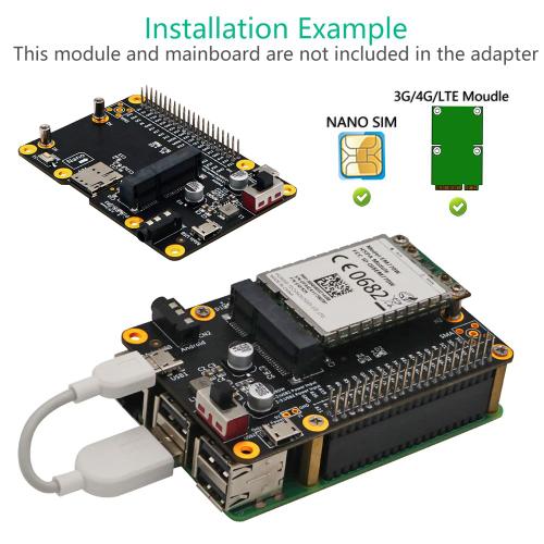 Panneau de modules 3G/4G/LTE, accessoires d'ordinateur domestique pour Raspberry Pi, Samsung artek, Latte Panda, ASUS Tinker