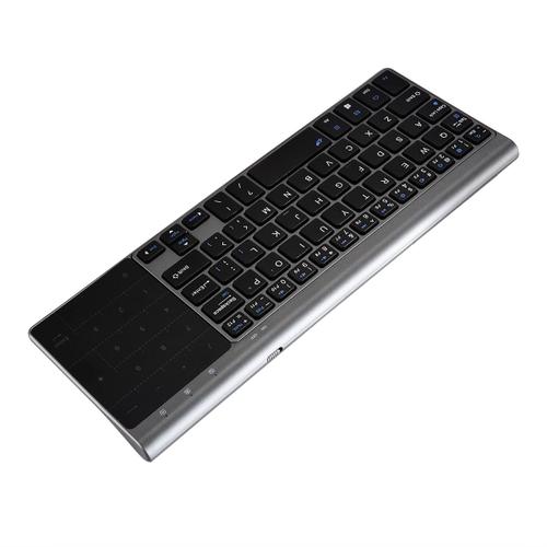 1pc professionnel noir claviers haute qualité sans fil clavier tactile avec pavé tactile pour ordinateur PC connecté Smart TV