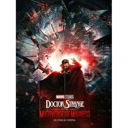 Doctor Strange In The Multiverse Of Madness - Véritable Pré-Affiche De Cinéma Pliée - Format 120x160 Cm - De Sam Raimi Avec Benedict Cumberbatch, Elizabeth Olsen, Chiwetel Ejiofor - 2022
