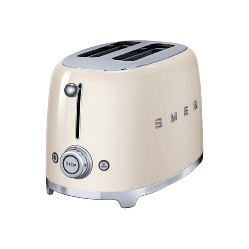 Smeg 50's Style TSF01CREU - Grille-pain - 2 tranche - 2 Emplacements - crème