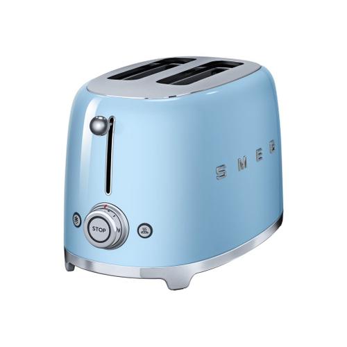 Smeg 50's Style TSF01PBEU - Grille-pain - 2 tranche - 2 Emplacements - bleu azur