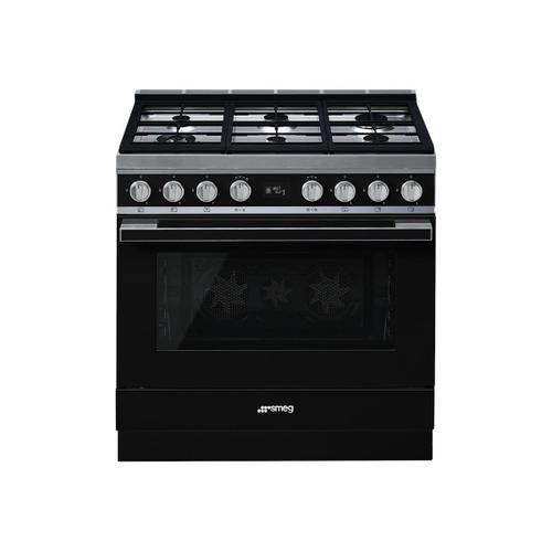 Smeg Elite Portofino CPF9GPBL Cuisinière Noir