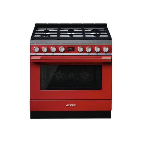 Smeg Elite Portofino CPF9GPR Cuisinière Rouge