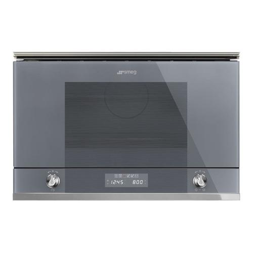 Smeg Linea MP122N1 - Four micro-ondes grill - encastrable - 850 Watt - noir