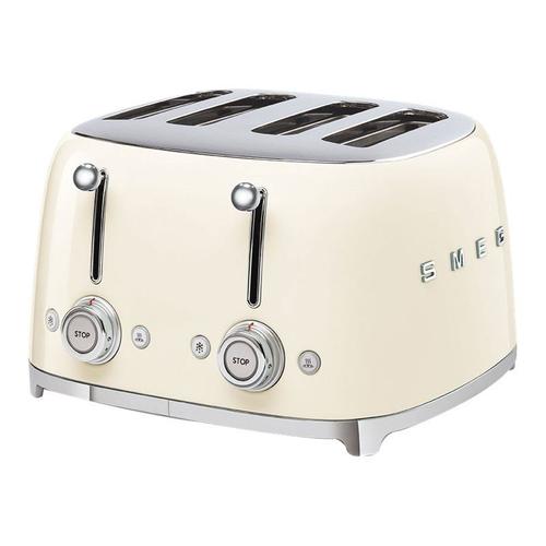 Smeg 50's Style TSF03CREU - Grille-pain - 4 tranche - 4 Emplacements - crème