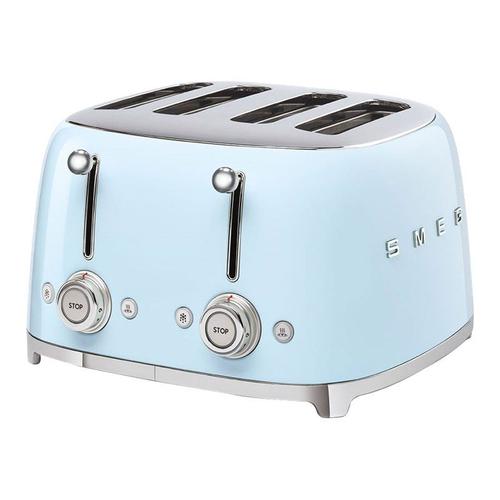 Smeg 50's Style TSF03PBEU - Grille-pain - 4 tranche - 4 Emplacements - bleu pastel