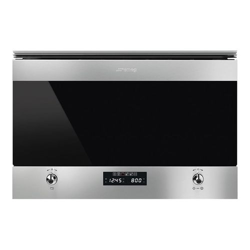 Smeg Classica MP322X1 - Four micro-ondes grill - encastrable - 22 litres - 850 Watt - acier inoxydable
