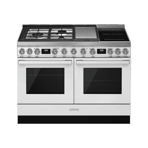 Smeg Portofino CPF120IGMPWH Cuisinière Blanc/inox