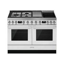 Smeg Portofino CPF120IGMPWH Cuisinière Blanc/inox