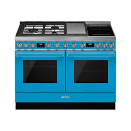 Smeg Portofino CPF120IGMPT Cuisinière Turquoise/acier inox
