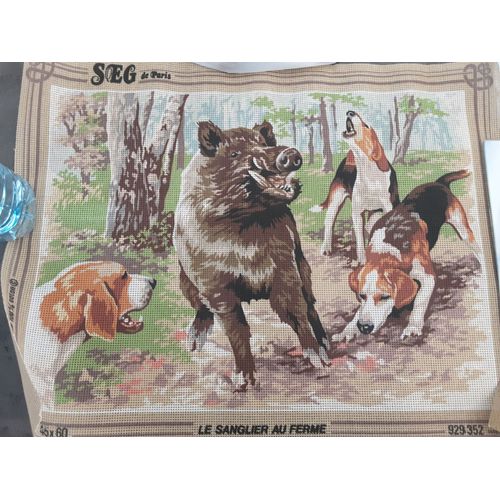 Canevas "Le Sanglier Au Ferme" Seg 45x60