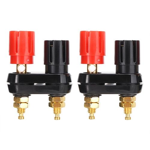 Lot de 2 bornes d'extension pour haut-parleur, double fiche banane femelle, pour amplificateur de haut-parleur, connecteur Post-liaison