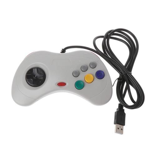 Manette De Jeu Filaire Usb Pour Sega Saturn Pc Xuc, Contrôleur De Jeu Classique