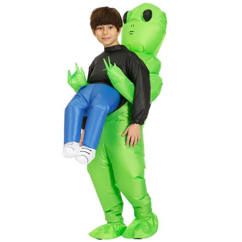Déguisement Gonflable D'Alien Vert Costume De Cosplay, Tenue Amusante, Fête, Déguiser, Halloween, Pour Enfants Et Adultes, Un Ensemble, Disponible En Différentes Couleurs