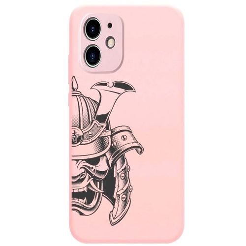Coque Rose Iphone 12 Mini Casque Samourai