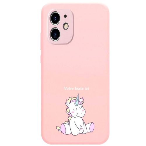 Coque Rose Iphone 12 Mini Licorne Enjoy Personnalisee