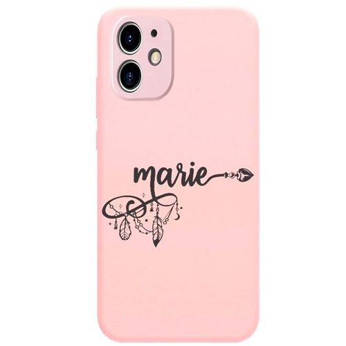 Coque Rose Iphone 12 Mini Avec Votre Prénom 6 Lune