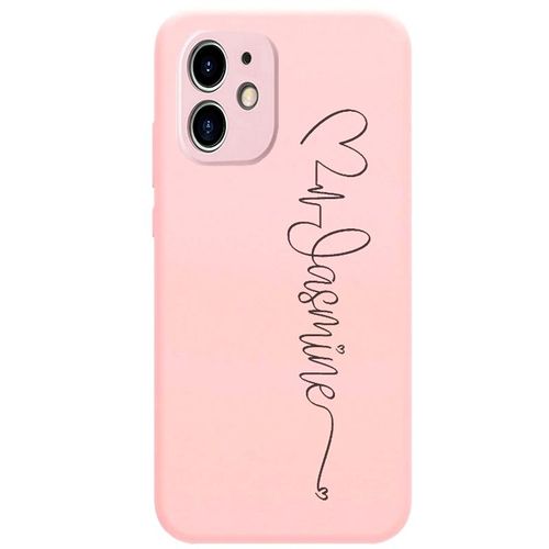 Coque Rose Iphone 12 Mini Avec Votre Prenom Police 15 Love