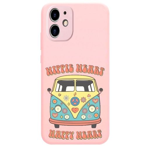 Coque Rose Iphone 12 Mini Van Hippie Peace And Love