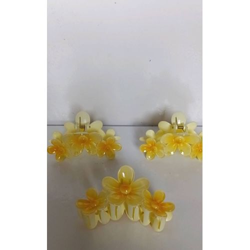 Grande Pinces Griffes Fleurs Jaunes