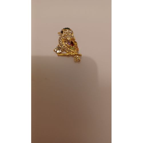 Broche Petit Oiseaux En Strass Multicolores