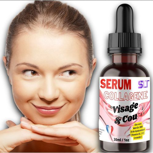 Serum Collagene 30ml Visage Et Cou, Huile Anti-Age 