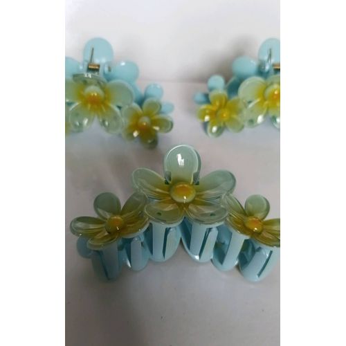 Pince Griffes Fleurs Bleu Des Iles