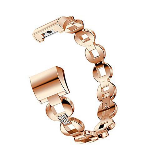 Bracelet Métallique En Diamant En Forme De D Pour Fitbit Charge2, Bracelet De Rechange Pour Montre