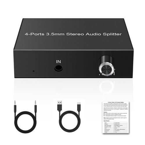 Séparateur De Casque M6ca 3.5mm 3.5mm, Adaptateur Pour Écouteurs, Amplificateur Audio Stéréo Pour Tablette Et Téléphone