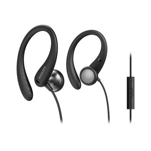 Philips TAA1105BK - Écouteurs avec micro - embout auriculaire - montage sur l'oreille - filaire - jack 3,5mm - noir