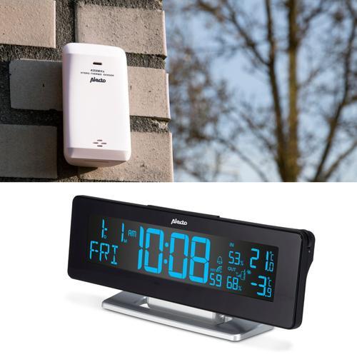 Réveil avec station météo WS-2500 Noir-Argent