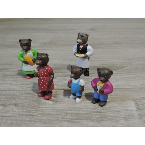 Lot Figurines Petit Ours Brun - En Vacances