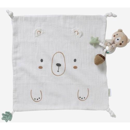 Doudou Ours Green Forest Vertbaudet Lange Coton Ourson Jouet Bebe Naissance Soft Toy Comforter Baby Bear