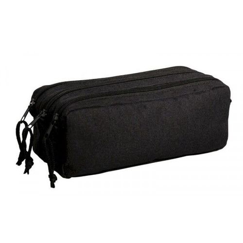 Trousse - Scolaire - Noir - Rectangulaire - 3 Compartiments - School