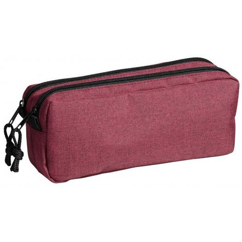 Trousse - Scolaire - Rouge - Rectangulaire - 2 Compartiments - School