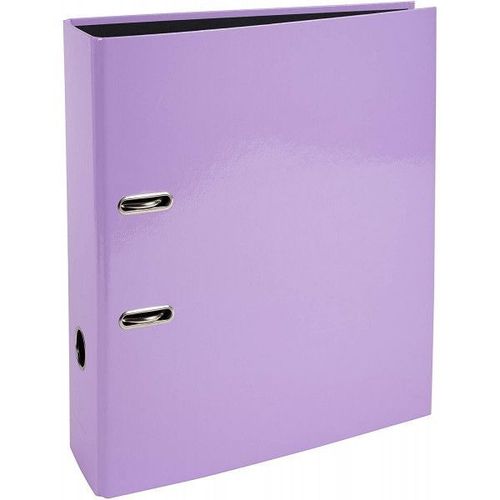 Classeur À Levier - 2 Anneaux - Polypro - Dos 80 Mm - Mauve - Exacompta