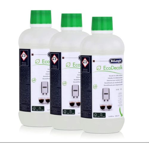 Lot de 3 Détartrant 500ml ECODECALK Cafetière Expresso (5513291781 5513296041 DELONGHI)