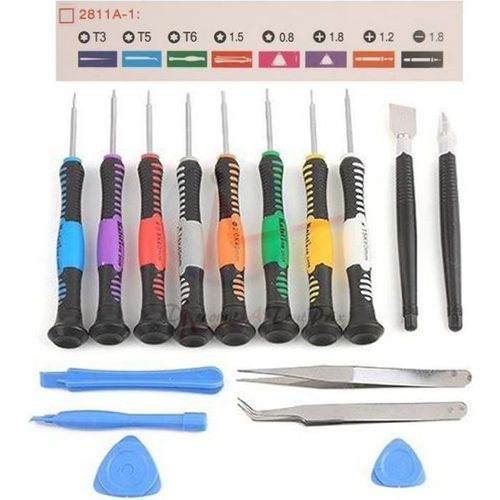 Kit Outils Aimanté 16 En 1 De Précision Tournevis Réparation Iphone Samsung