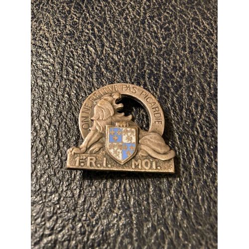 Insigne 1re Rim 1952 / 1re Régiment D’Infanterie Motorisée / On Ne Relève Pas Picardie / Algerie 
