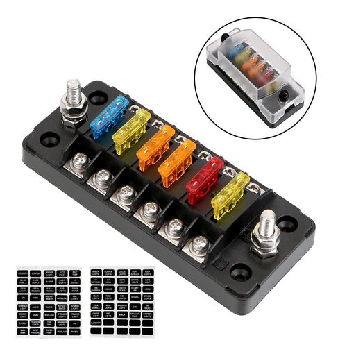 Fusibles Ignifuges Pour Voitures,Fusibles Doubles,Porte-Boîte,Auto,Marine Trike,Feux De Nuit À Lame,6 Voies,12 Voies,32v,75a - Type 6 Ways