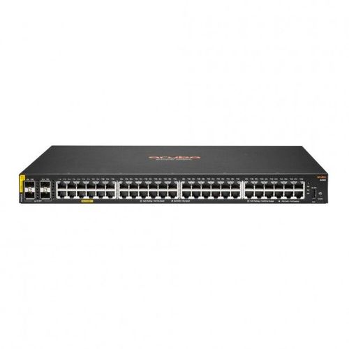 HPE Aruba 6000 48G Class4 PoE 4SFP 370W Switch - Commutateur - Géré - 48 x 10/100/1000 (PoE+) + 4 x Gigabit SFP - flux d'air côte à côte - Montable sur rack - PoE (370 W)