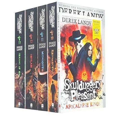 Skulduggery Pleasant Book Series 10-13 & World Book Day Collection 5 Books Set By Derek Landy (Resurrection, Midnight, Bedlam, Seasons Of War, Apocalypse Kings)