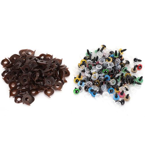 Mix Color Plastic Safety Eyes With Washer Accessories For Diy Crafts Teddy Bear Animal Dolls Puppet10mm